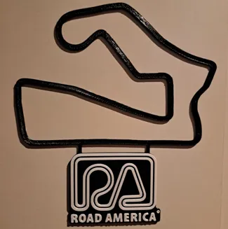 Road America Track Map Wall Art