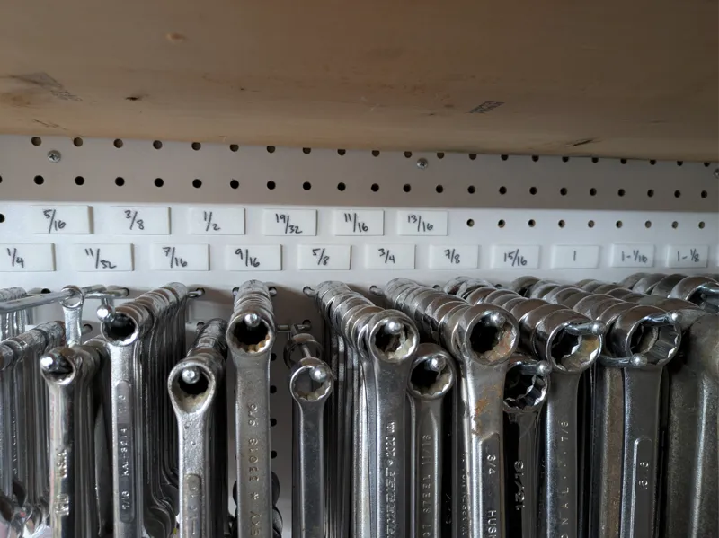 Simple Pegboard Label