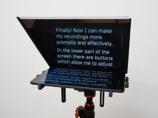 Teleprompter for tablet, phone or screen (Modular)