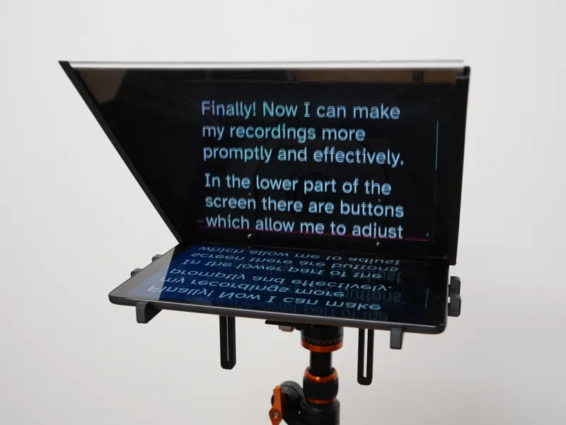 Teleprompter for tablet, phone or screen (Modular)