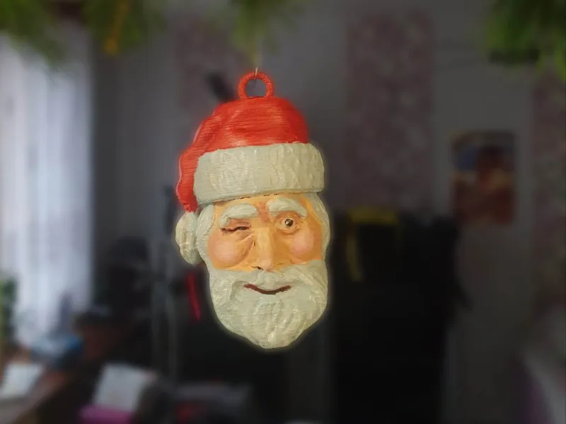 Santa christmas ornament
