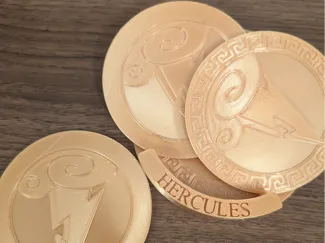 Hercules Coaster Set (4 Coasters + Holder)