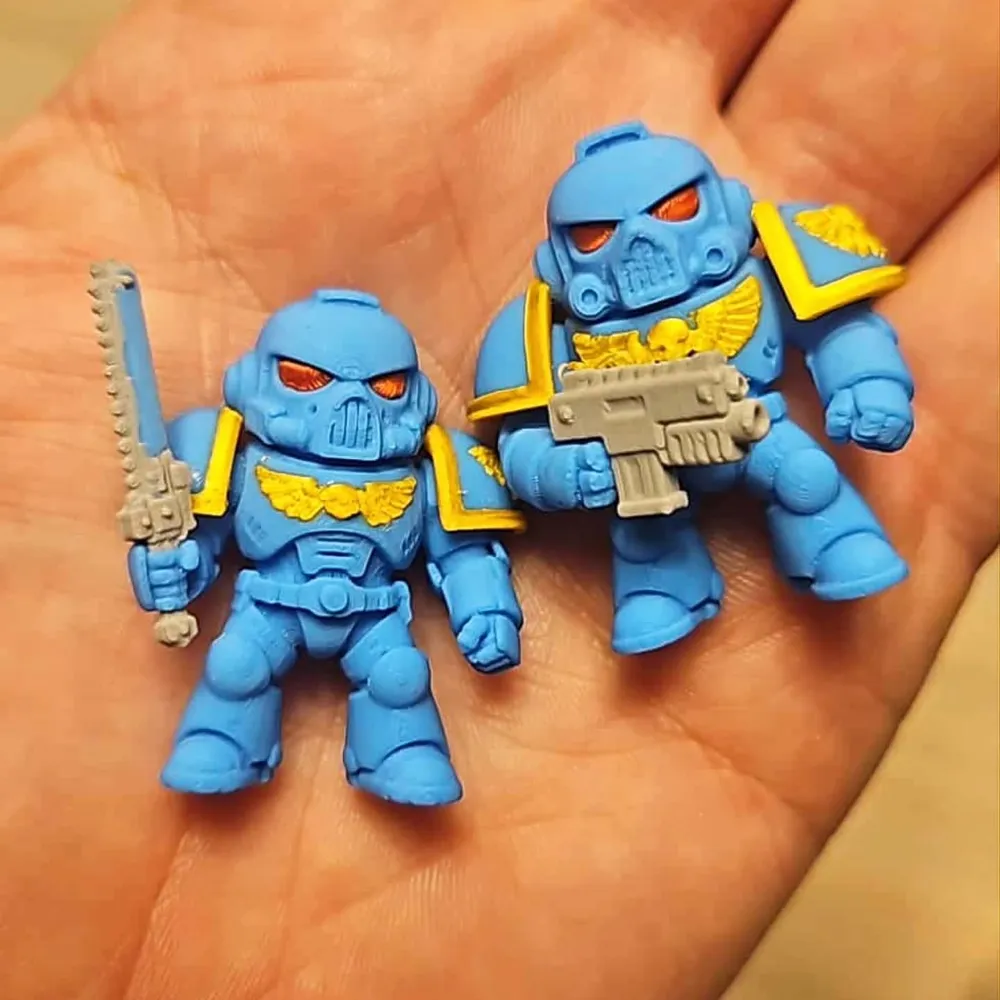 Set of 2 Space Marines miniatures (fridge magnets) - Free 3D Print ...