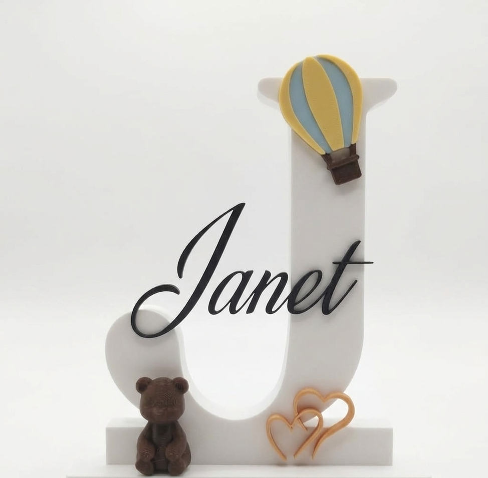 Miniatura 6 do modelo 3D Customizable Decorated Letters V2