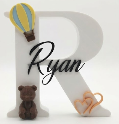 Miniatura 17 do modelo 3D Customizable Decorated Letters V2