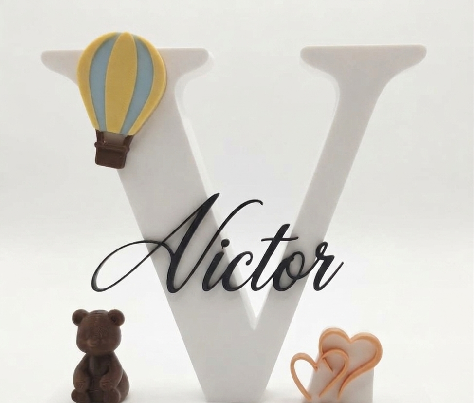 Miniatura 22 do modelo 3D Customizable Decorated Letters V2