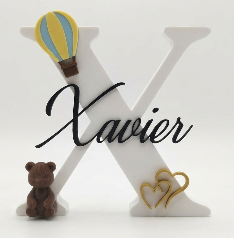 Miniatura 24 do modelo 3D Customizable Decorated Letters V2