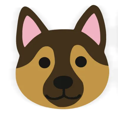Dog Coasters A | German Sheperd | 2/3 | 4 colors