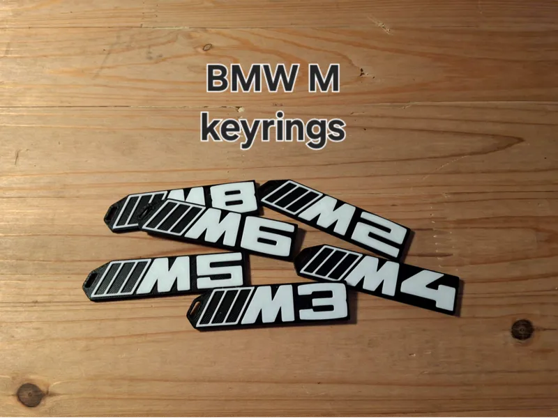 BMW M keyrings (M2, M3, M4, M5, M6, M8)