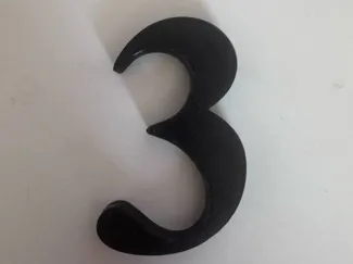 Number 3 for wall