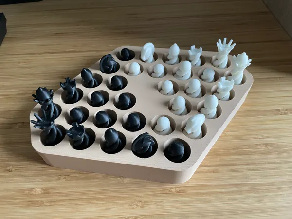 Présentoir en spirale pour pièces d'échecs