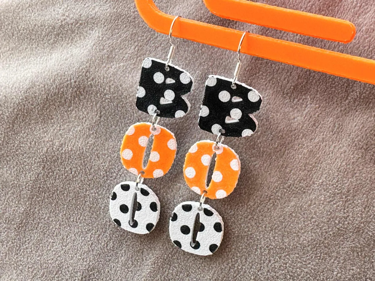BOO HALLOWEEN EARRINGS view 3
