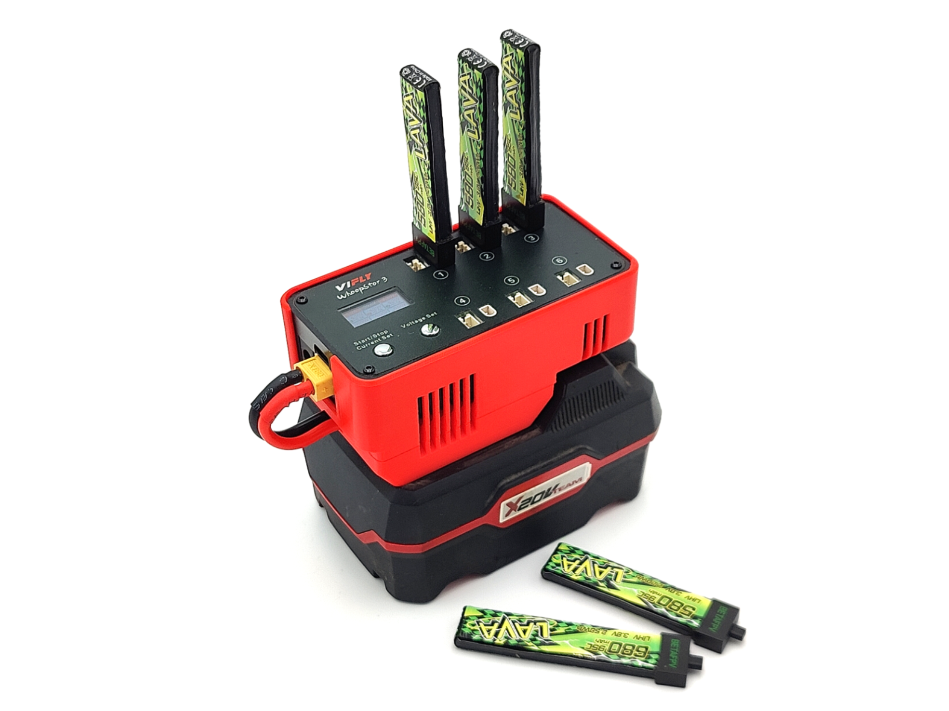 Vifly whoopstor3 on Parkside X 20V battery 3D model