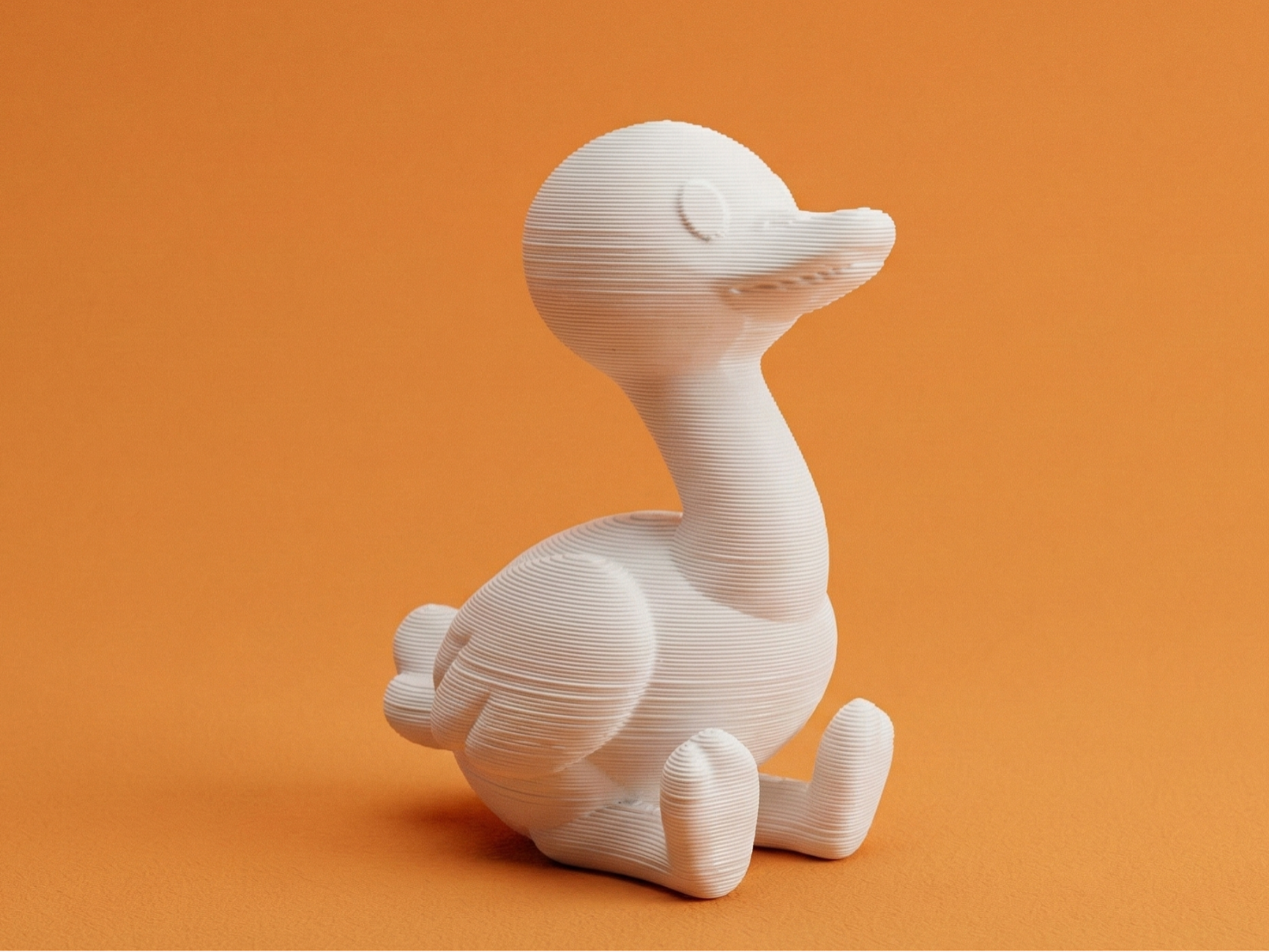 Cute Sitting Ostrich – Cartoon Bird Figurine