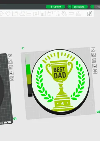 Fathers day Led Light box trophy