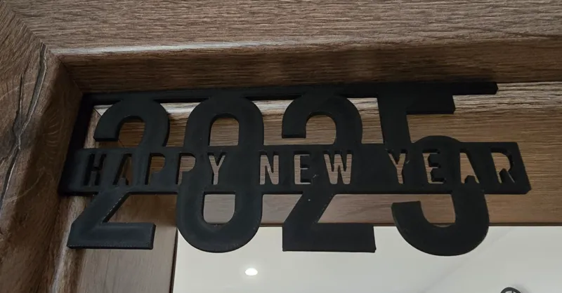 Happy New Year 2025 door inner corner decoration