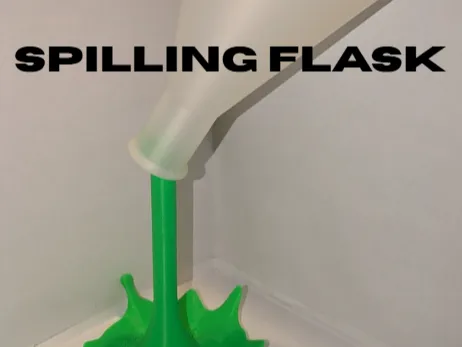 Spilling science flask