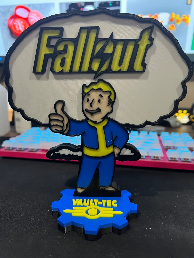 Fallout Nuke Cloud Sign with Vault base