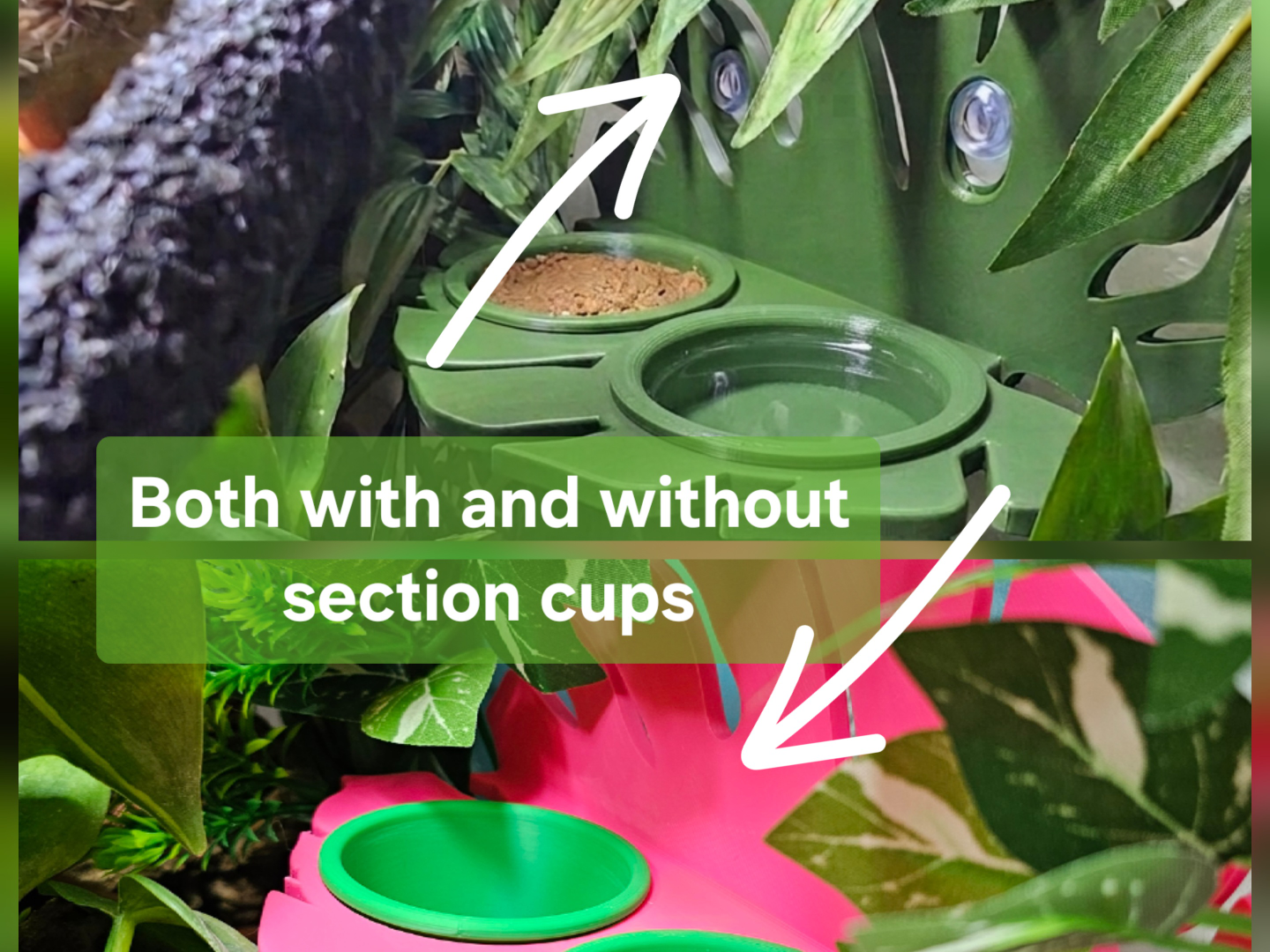 Magnet/suction cup reptile Feed ledge V3/3.5"