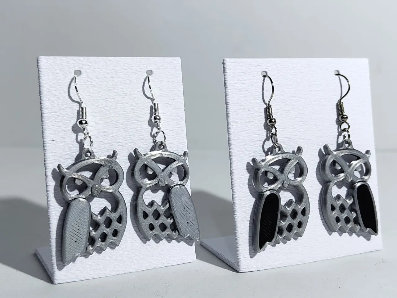 Owl style earrings jewelry GUFO view 2