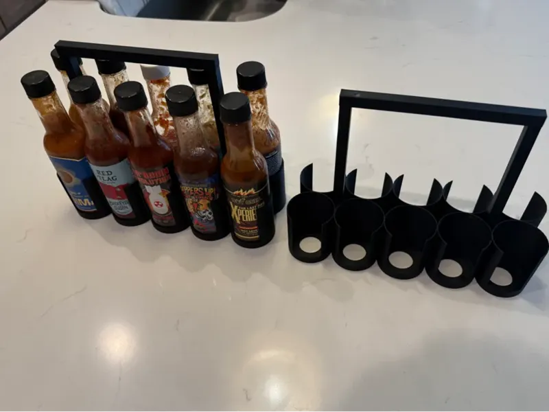 Hot Ones Hot Sauce Caddy x6 Bottles