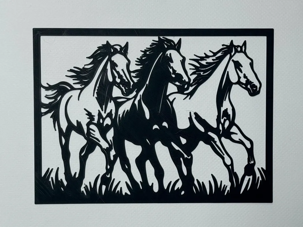 Décoration murale - Silhouette de chevaux sauvages en liberté