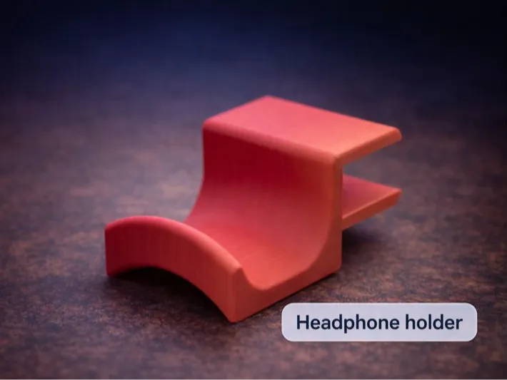 Deskmount headphone holder