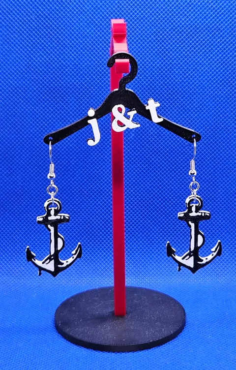 Anchor earrings view 2
