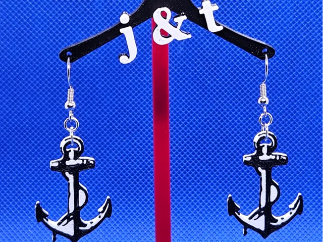 Anchor earrings