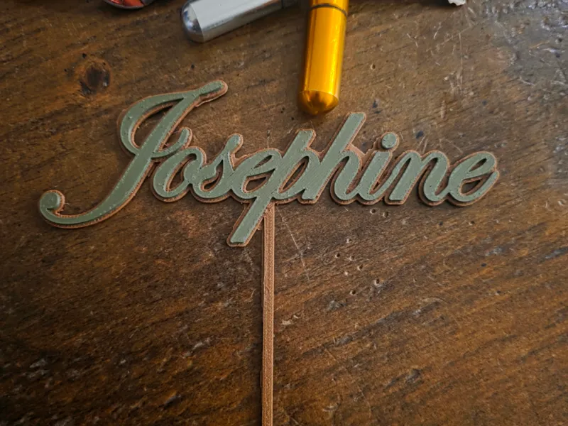 Josephine Cake topper Birthday cake topper