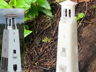 Real Life Inspired Tower, No Supports, 1:200 Scale