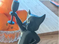 Chat au verre de vin — photo 1