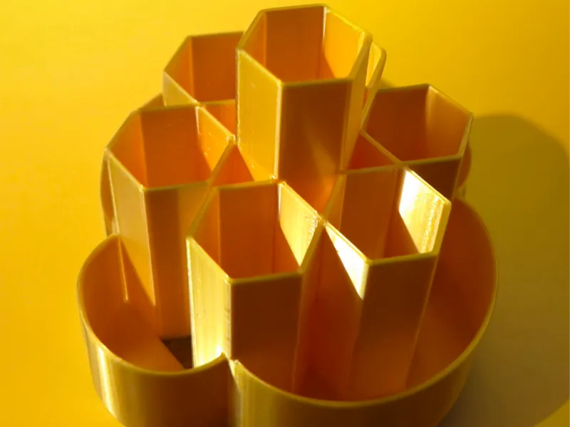 Hexagon Semi Circle Desk Organiser Pens & Pencils