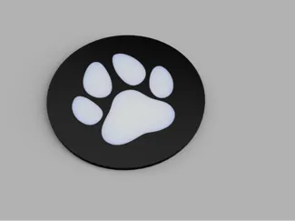 Hundepfote Untersetzer / coaster / dog / paw