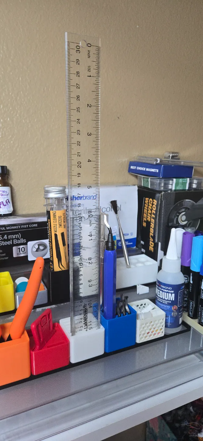 Gridfinity Ruler Holder Remixed by ASackOPotatoes - MakerWorld