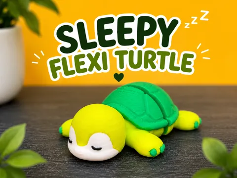 Modelo para impresión 3D: Schlafende Flexi-Schildkröte — referencia de MakerWorld