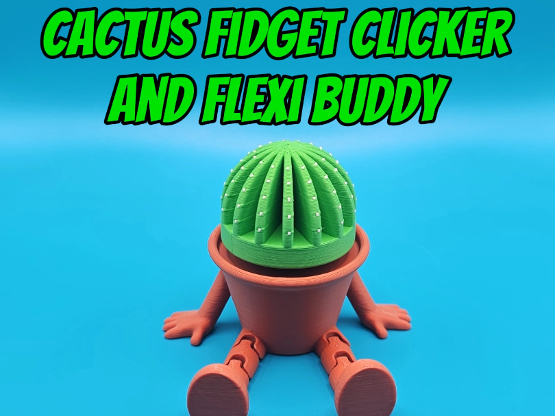 Cactus Plant Pot Fidget Clicker & Flexi Buddy