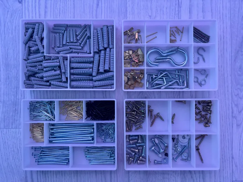 Gridfinity Small Parts Bins for Screws, Nails, etc