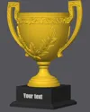 Gold Trophy 11cm Custom Text 0.2mm 15% infill