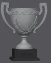 Silver Trophy 9,5cm Custom Text 0.2mm 15% infill