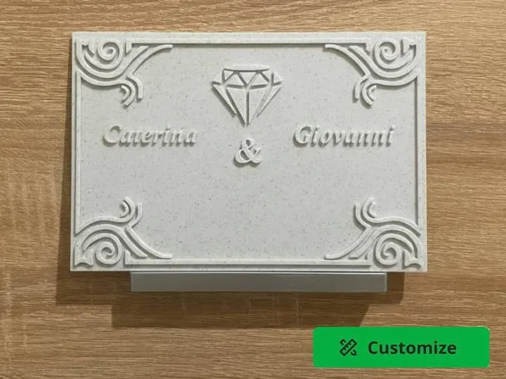 Customizable luxury name plate; add any name/text