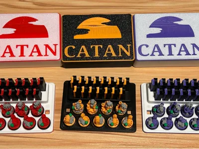 Catan pieces storage box