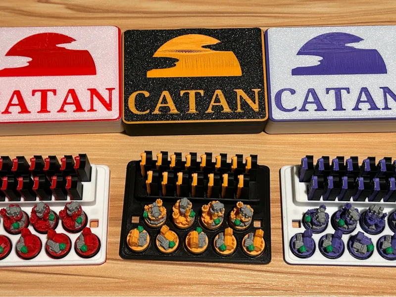 Catan pieces storage box