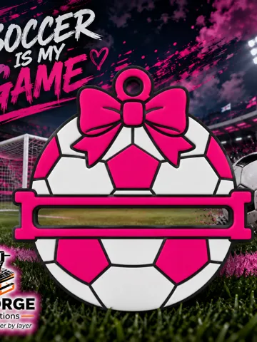 Accesorio para sujetar ligas de cabello: Soccer Hair Tie Holder Keychain — vista de referencia 2