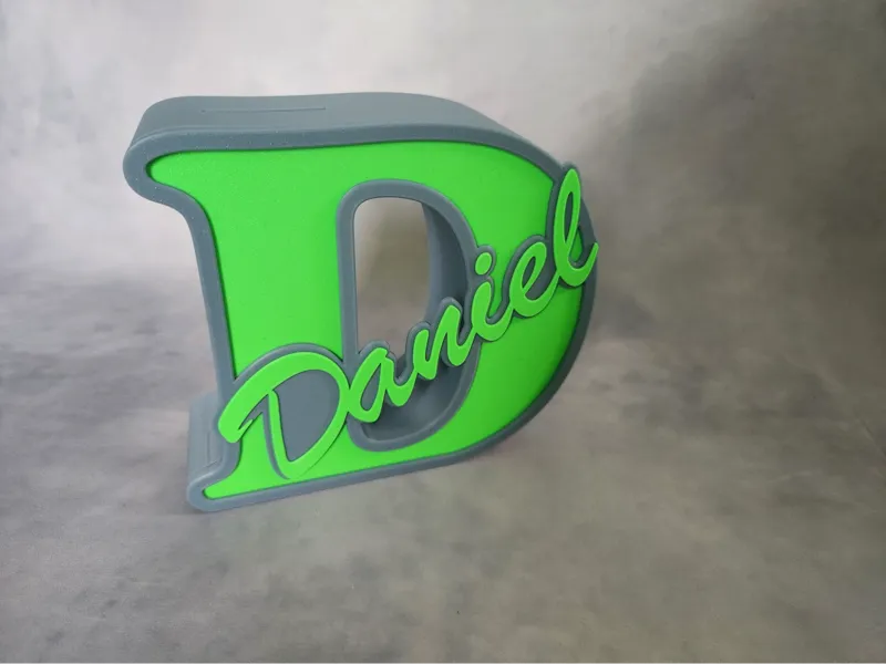 Piggy bank Letter D