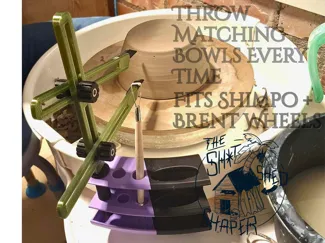 Pottery Throwing Gauge + Tool Holder