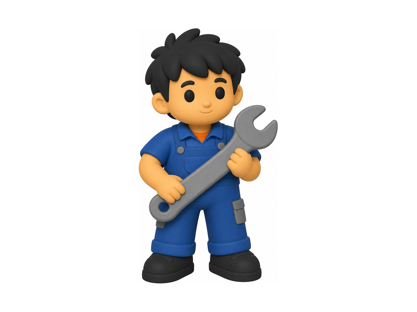 Mechanic Hero Mini Figure - Cute Desk Collectible
