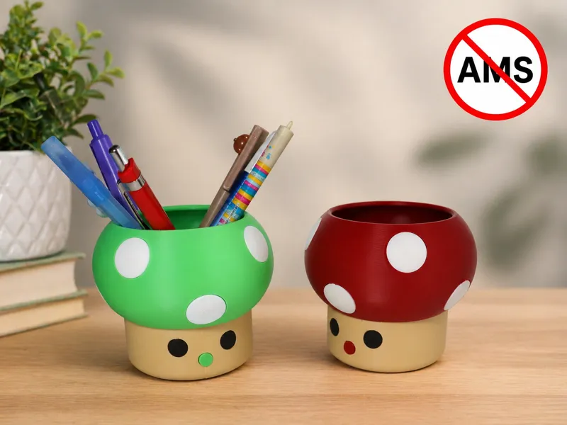 Cute Mushroom Office/Bathroom Organizer