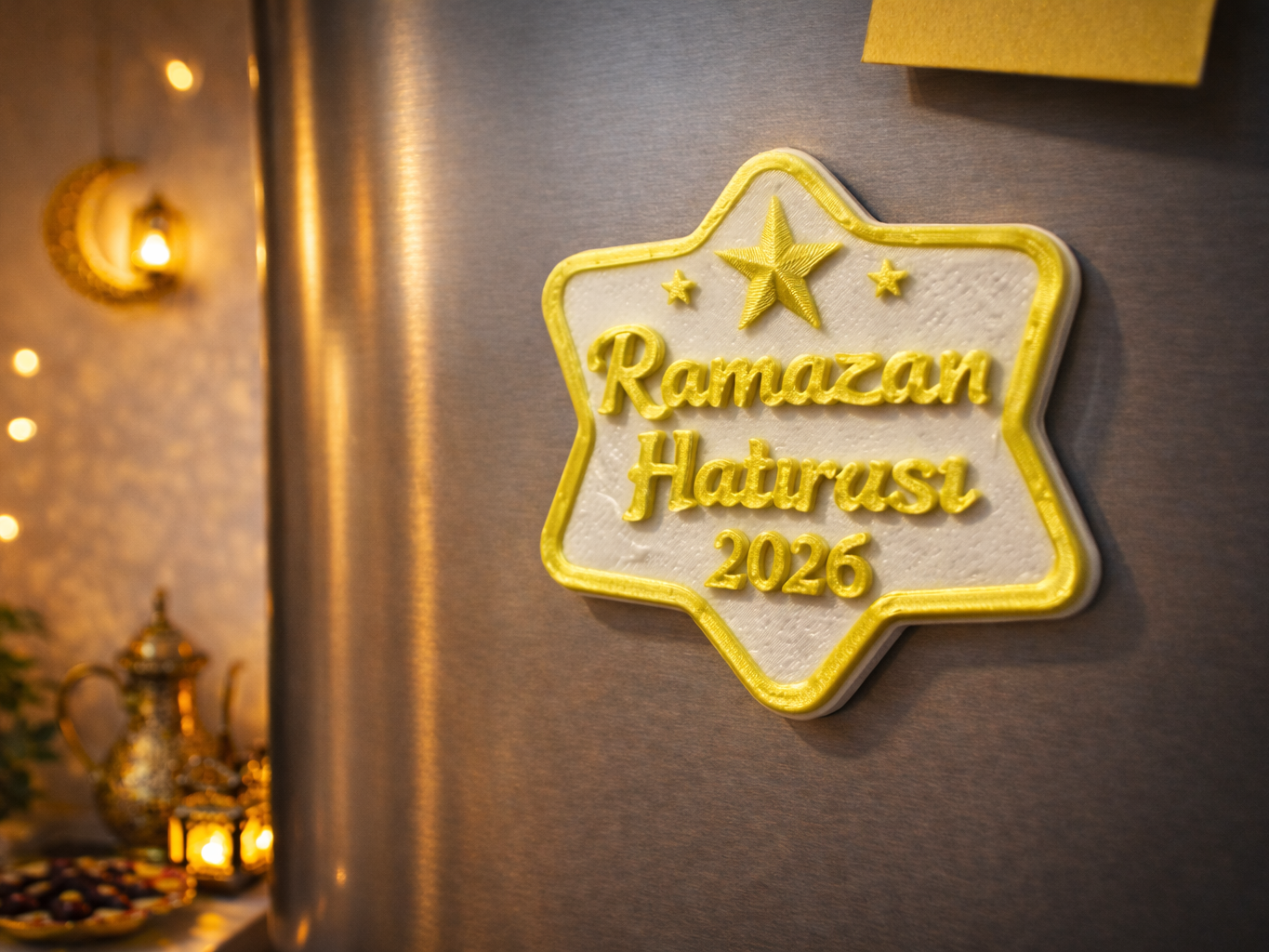 Islamic Celebration Souvenir Magnet – 3D Printed Gift