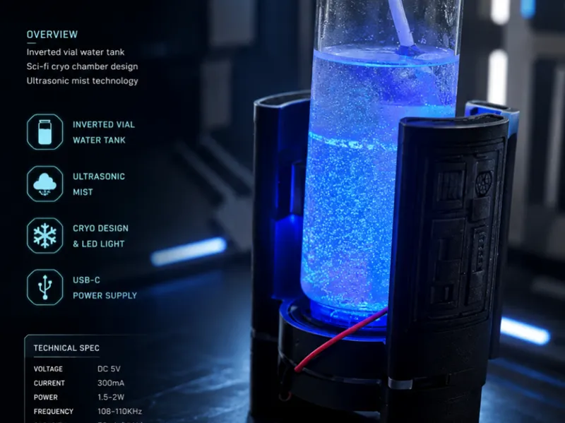 Mini Cryo Chamber – Sci-Fi Vial Humidifier